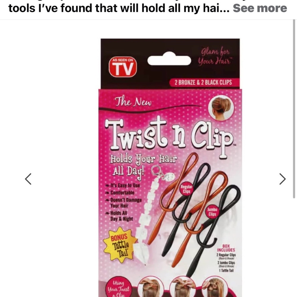 As Seen On TV Twist n Clip Hair Accessories - Bronze and Black